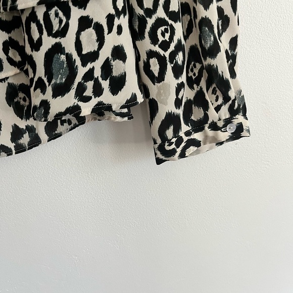 Zara Leopard Print Semi Cropped Blouse - Picture 7 of 7